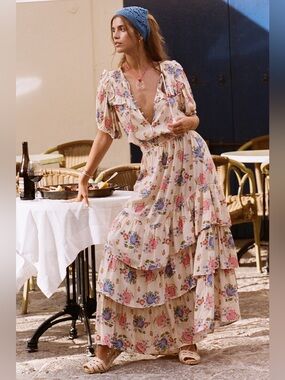 Spell Solstice Ruffle Dress Small